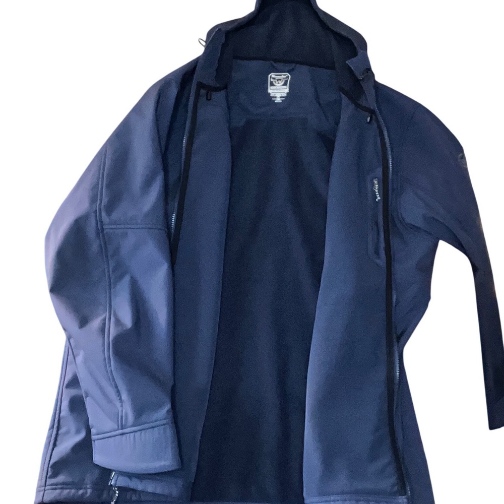 Moosejaw Mountaineering Mens 3XL Softshell Jacket Hooded Full Zip Navy Blue
